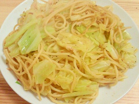 ツナとキャベツのトマトケチャップパスタ